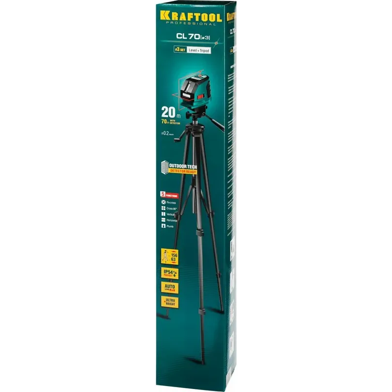 Нивелир KRAFTOOL CL-70-3 - 34660-3 - фото 6
