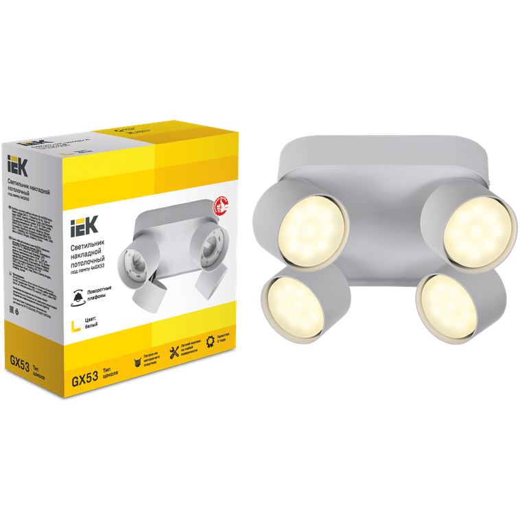 Светильник IEK Lighting 4044 White - LT-UPB0-4044-GX53-1-K01 - фото 3