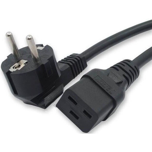 Кабель питания Schuko - C19, 0.5м, Filum FL-PC-SH90/C19-C-0.5-BK