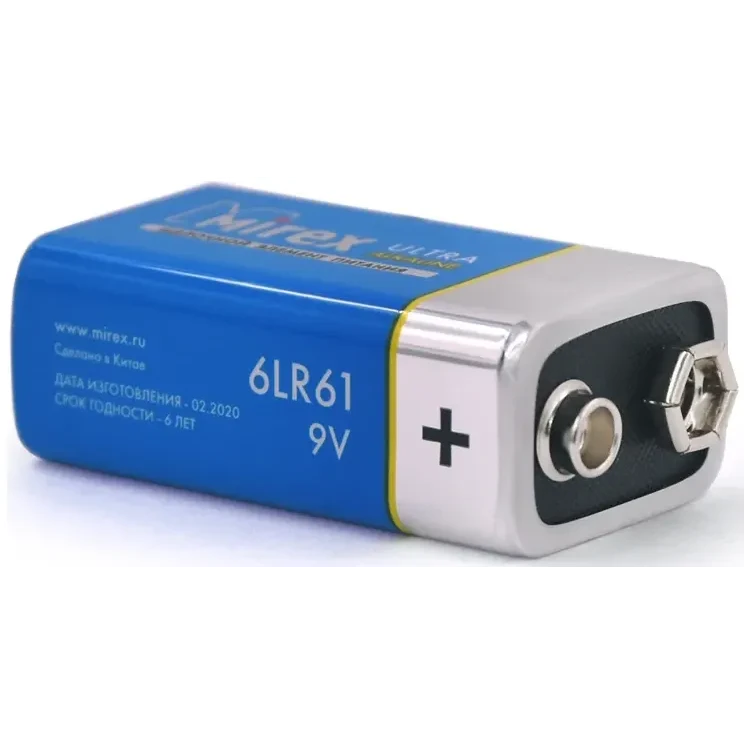 Батарейка Mirex 23702-6LR6-S1 (9V, 1 шт.) - фото 2