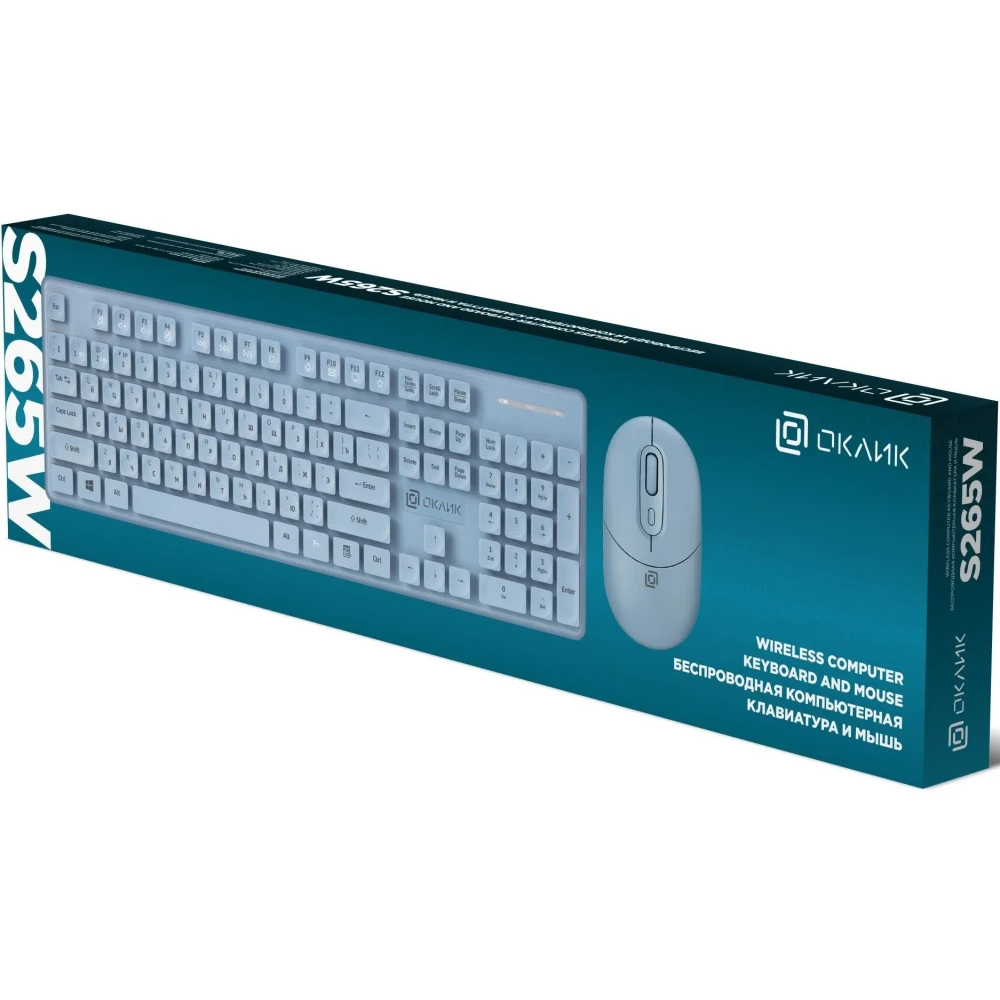 Клавиатура + мышь Oklick S265W Blue - 1938927 - фото 2