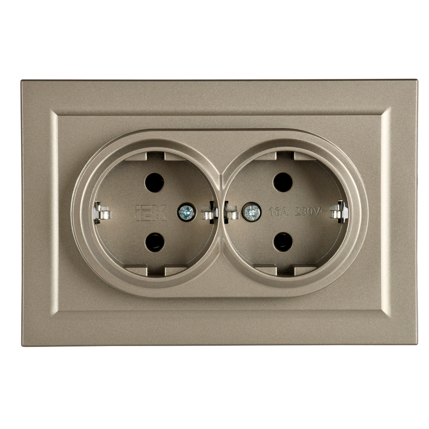 Электрическая розетка IEK BRITE BR-R21-16-K37-F - фото 2