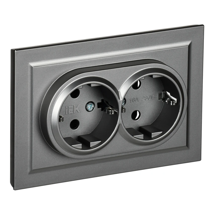Электрическая розетка IEK BRITE BR-R21-16-K46-F