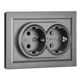 Электрическая розетка IEK BRITE BR-R21-16-K46-F