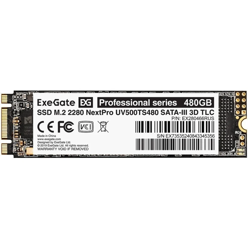 Накопитель SSD 480Gb ExeGate NextPro M.2 (UV500TS480) - EX280466RUS - фото 2