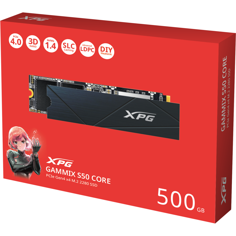 Накопитель SSD 500Gb ADATA XPG Gammix S50 Core (SGAMMIXS50C-500G-CS) - фото 3