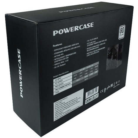 Блок питания 600W Powercase PW600 - PS-600W-DC - фото 7