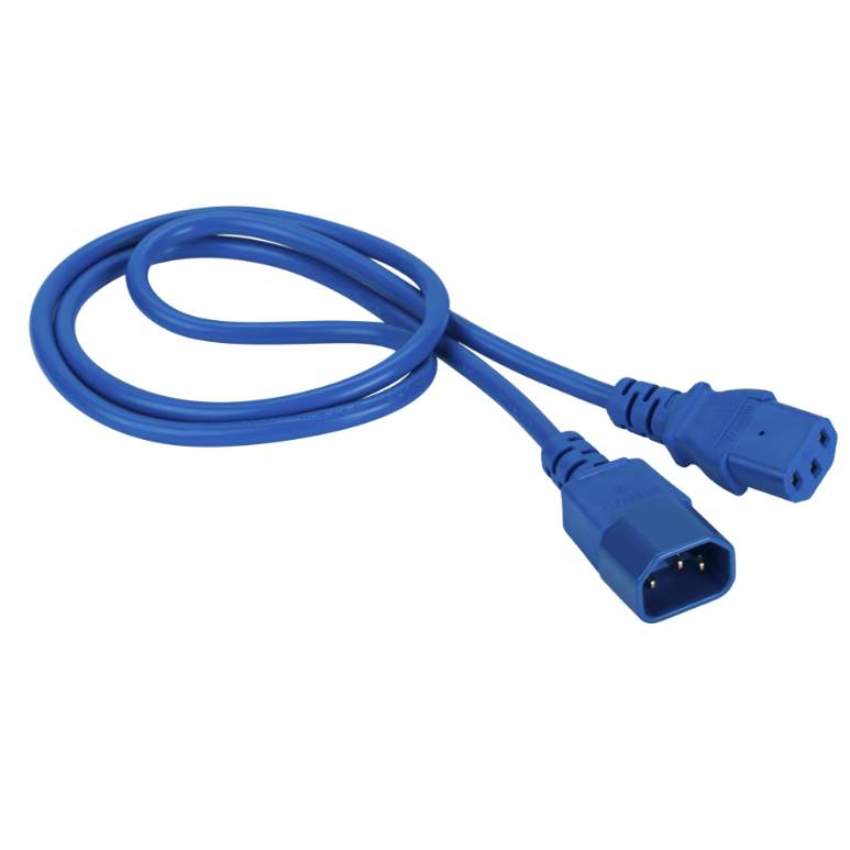 Кабель питания C13 - C14, 1.5м, Lanmaster LAN-PP13/14-1.5-BL