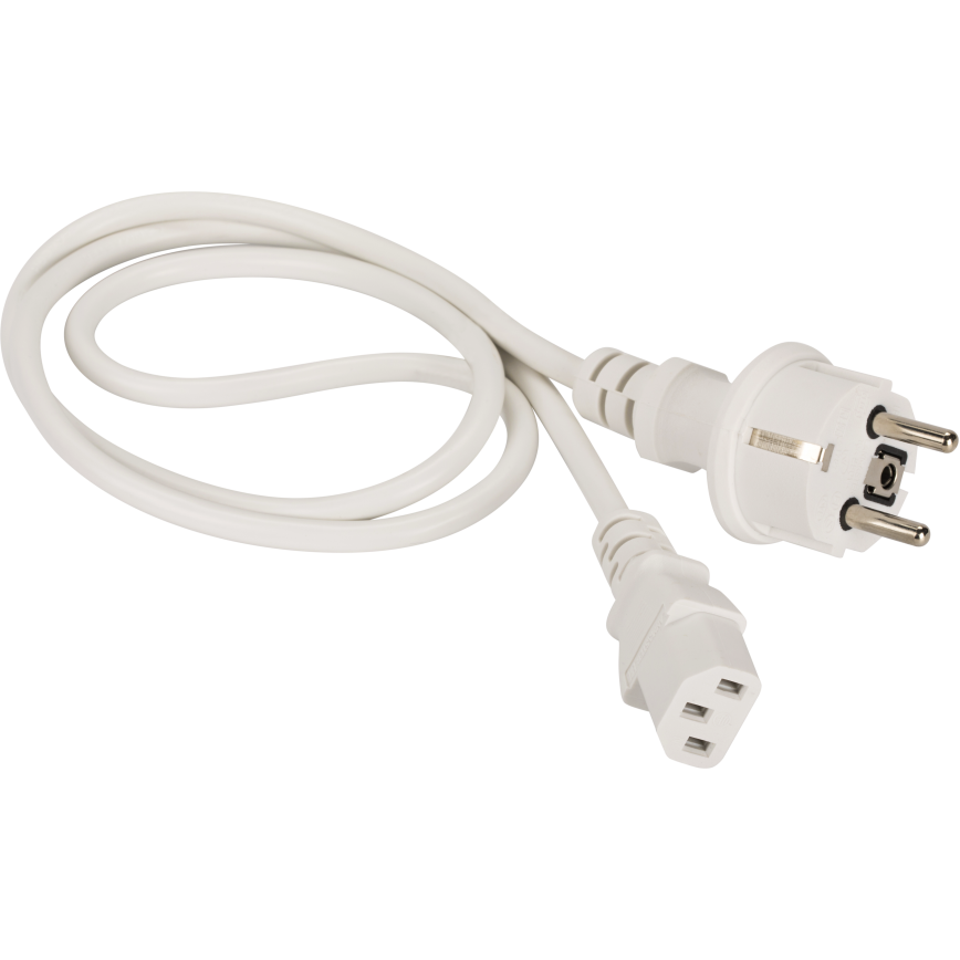 Кабель питания Schuko - C13, 1.5м, Lanmaster LAN-PP13/SH-1.5-WH