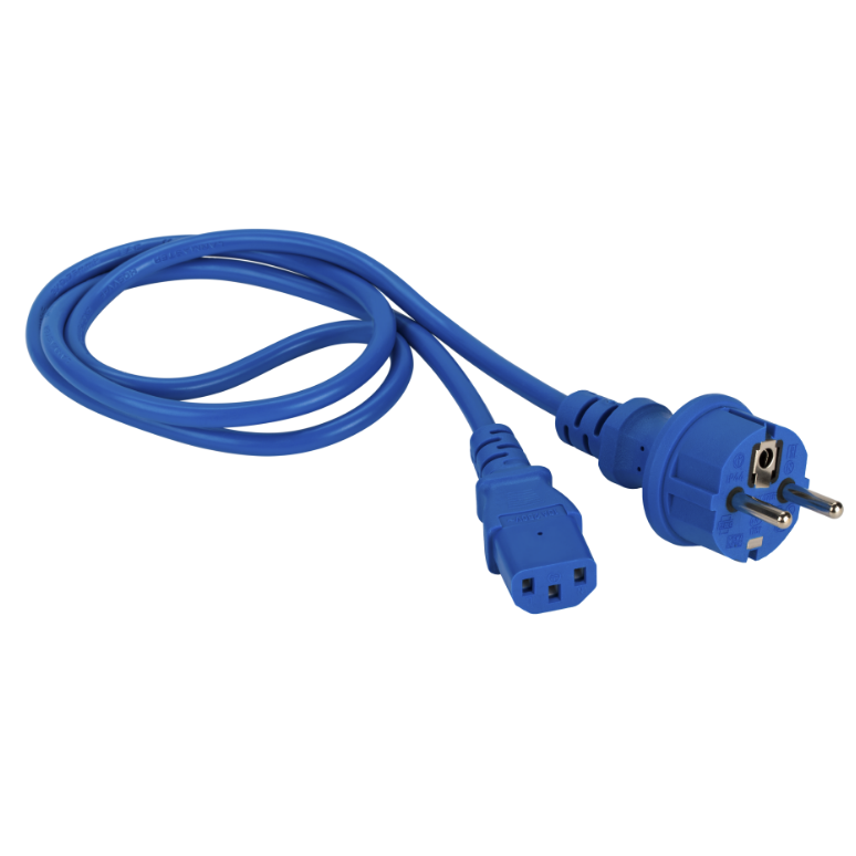 Кабель питания Schuko - C13, 10м, Lanmaster LAN-PP13/SH-10-BL