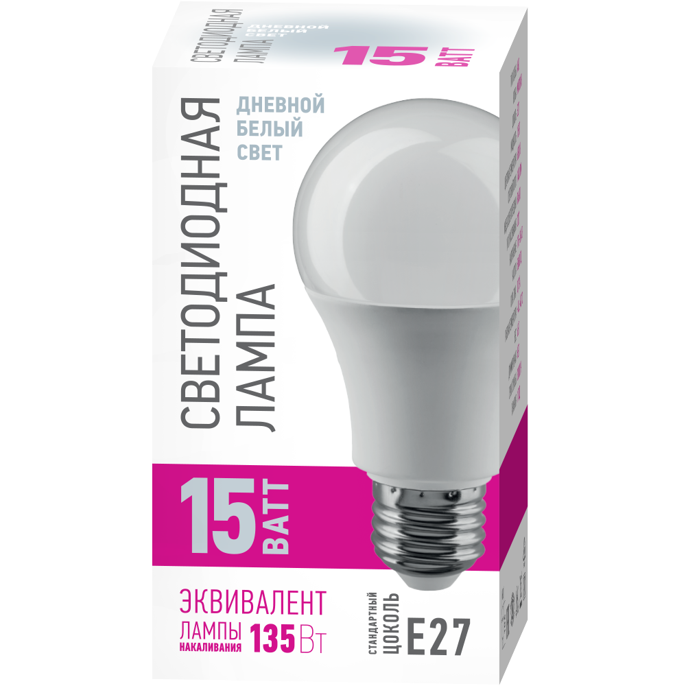 Светодиодная лампочка ОНЛАЙТ OLL-A60-15-230-6.5K-E27-PROMO (15 Вт, E27) - 90116 - фото 2