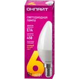 Светодиодная лампочка ОНЛАЙТ OLL-C37-6-230-2.7K-E14-FR (6 Вт, E14) (71628)
