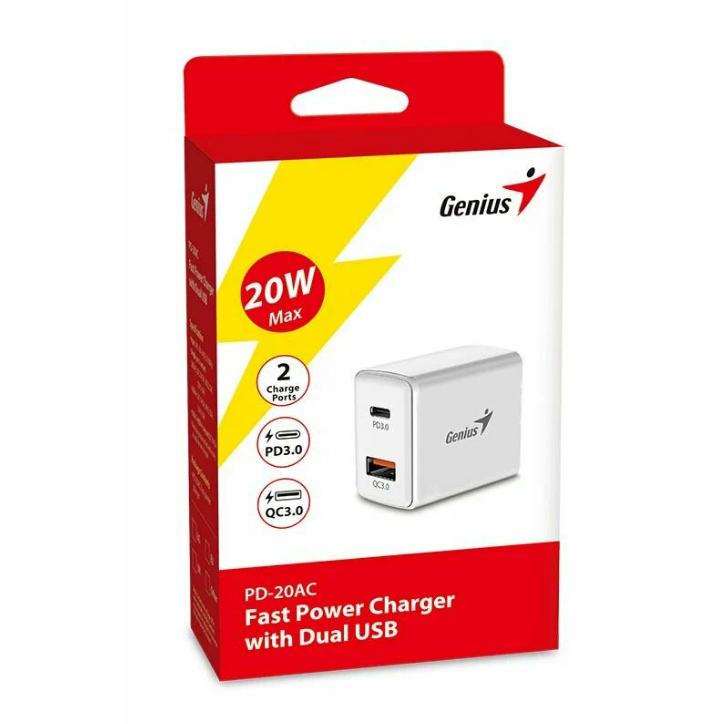 Сетевое зарядное устройство Genius PD-20AC - 32590005400 - фото 3