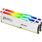 Оперативная память 32Gb DDR5 5200MHz Kingston Fury Beast White RGB (KF552C36BWEAK2-32) (2x16Gb KIT)