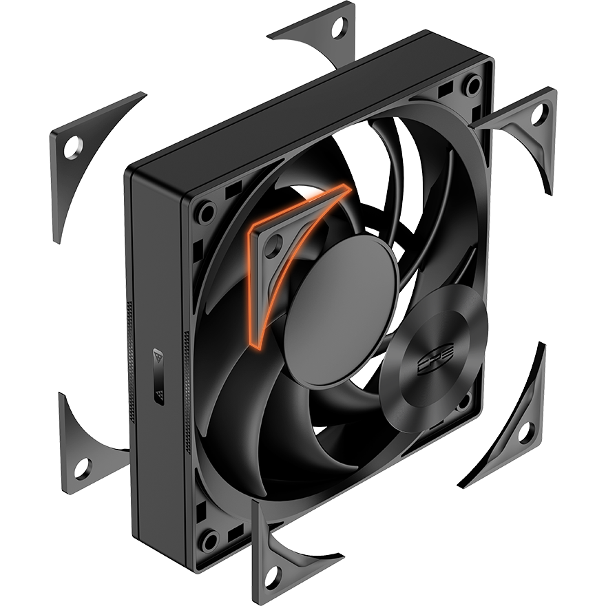 Вентилятор для корпуса PCcooler F5 R120 Black - F5R120 BK - фото 6