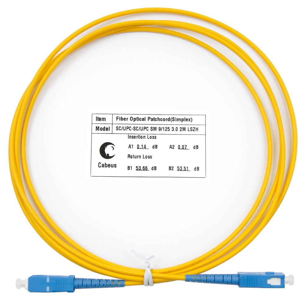 Патч-корд Cabeus FOP(s)-9-SC-SC-2m, 2м