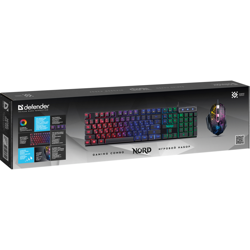 Клавиатура + мышь Defender Nord Black - 52959 - фото 4