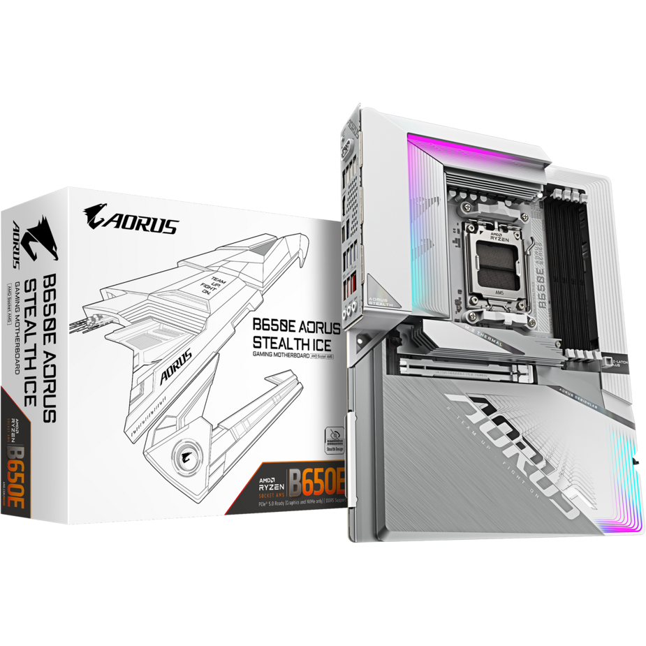 Материнская плата Gigabyte B650E AORUS STEALTH ICE - фото 6