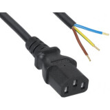 Кабель питания C13 - без разъёма, 1.8м, Filum FL-PC-C13-C2-1.8-BK