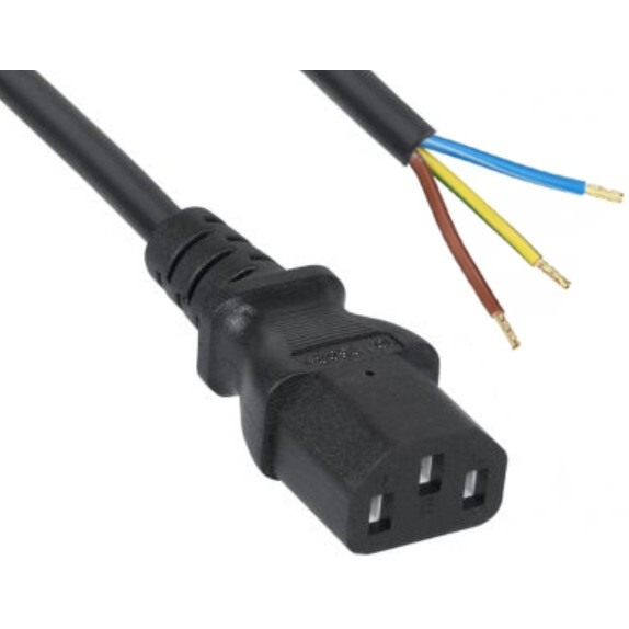 Кабель питания C13 - без разъёма, 2.5м, Filum FL-PC-C13-C2-2.5-BK