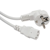 Кабель питания Schuko - C13, 1м, Lanmaster LAN-PP13/SHA-1.0-WH