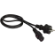 Кабель питания Schuko - C13, 0.5м, Lanmaster LAN-PP13L/SH-0.5-BK
