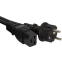 Кабель питания Schuko - C19, 0.5м, Lanmaster LAN-PP19/SH-0.5-BK
