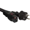 Кабель питания Schuko - C19, 0.5м, Lanmaster LAN-PP19L/SH-0.5-BK