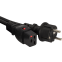 Кабель питания Schuko - C19, 1м, Lanmaster LAN-PP19L/SH-1.0-BK