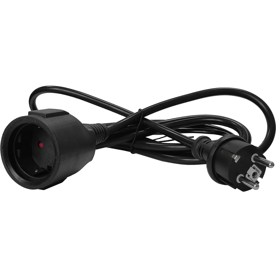 Кабель питания Schuko - Schuko, 5м, Lanmaster LAN-PPS/SH-5.0-BK