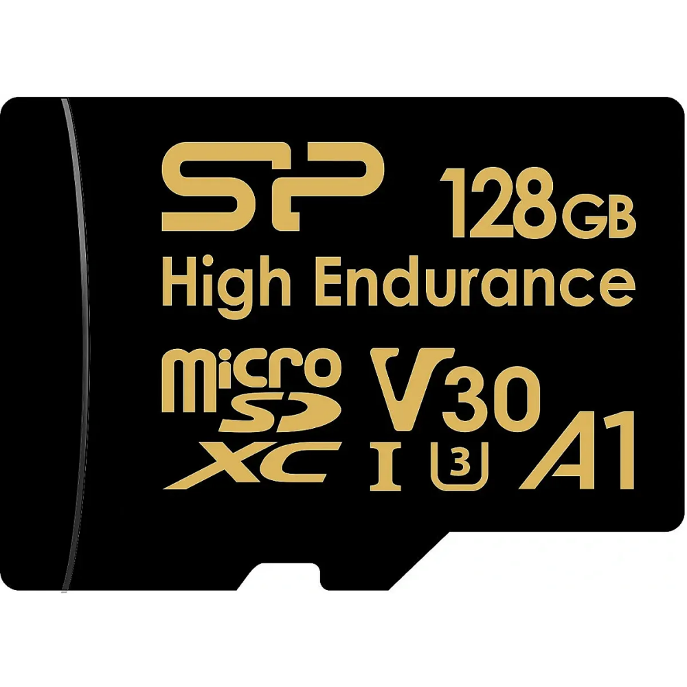 Карта памяти 128GB MicroSD Silicon Power Golden High Endurance + SD адаптер (SP128GBSTXDV3V1HSP)