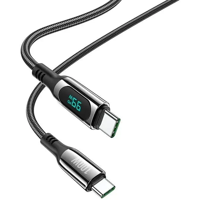 Кабель USB Type-C - USB Type-C, 1.2м, HOCO S51 Extreme Black - 6931474749253