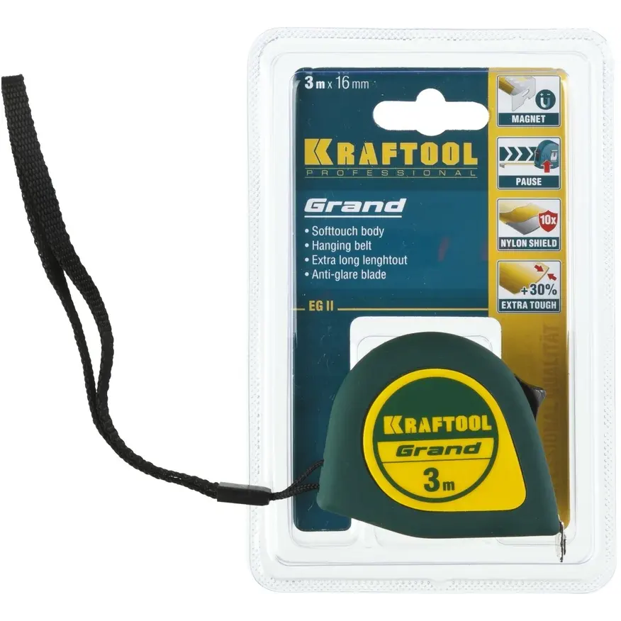 Рулетка KRAFTOOL 34022-03-16 - фото 4