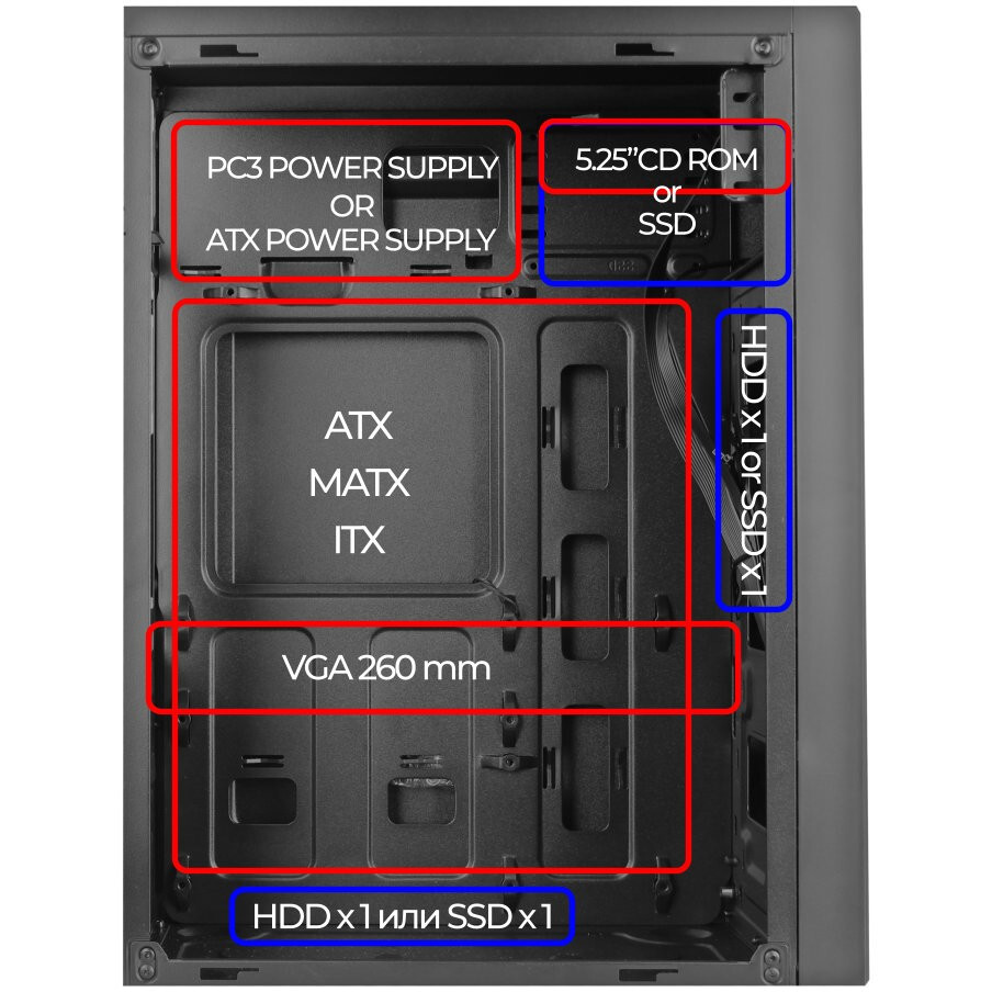 Корпус Ginzzu A400 Black - фото 9