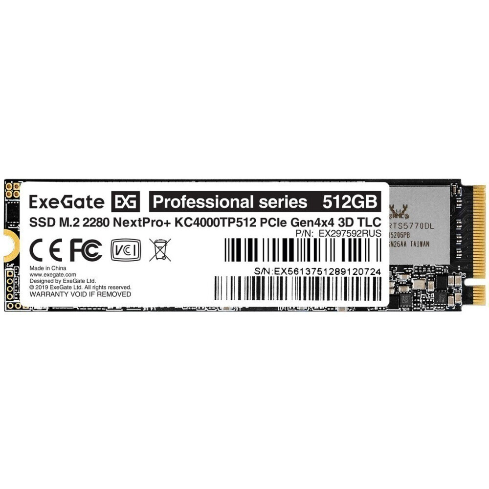 Накопитель SSD 512GB ExeGate NextPro+ (KC4000TP512)