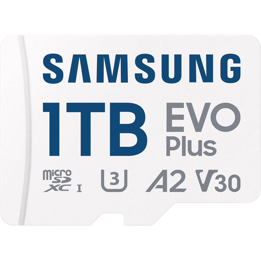 Карта памяти 1TB MicroSD Samsung EVO Plus + SD адаптер (MB-MC1T0SA)