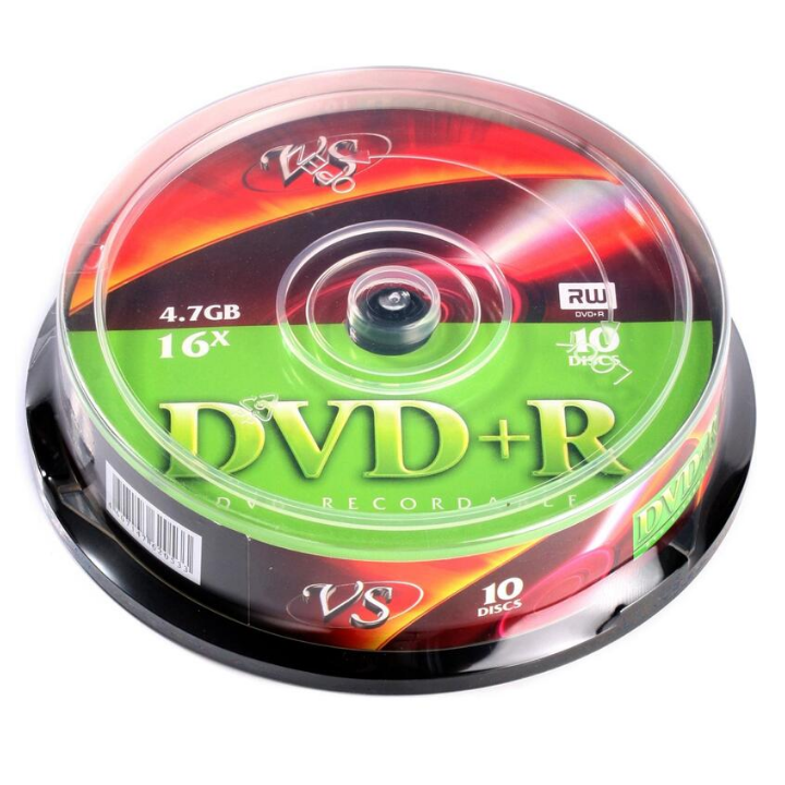 Диск DVD+R VS 4.7Gb 16x Cake Box (10 шт.) - VSDVDPRCB1001