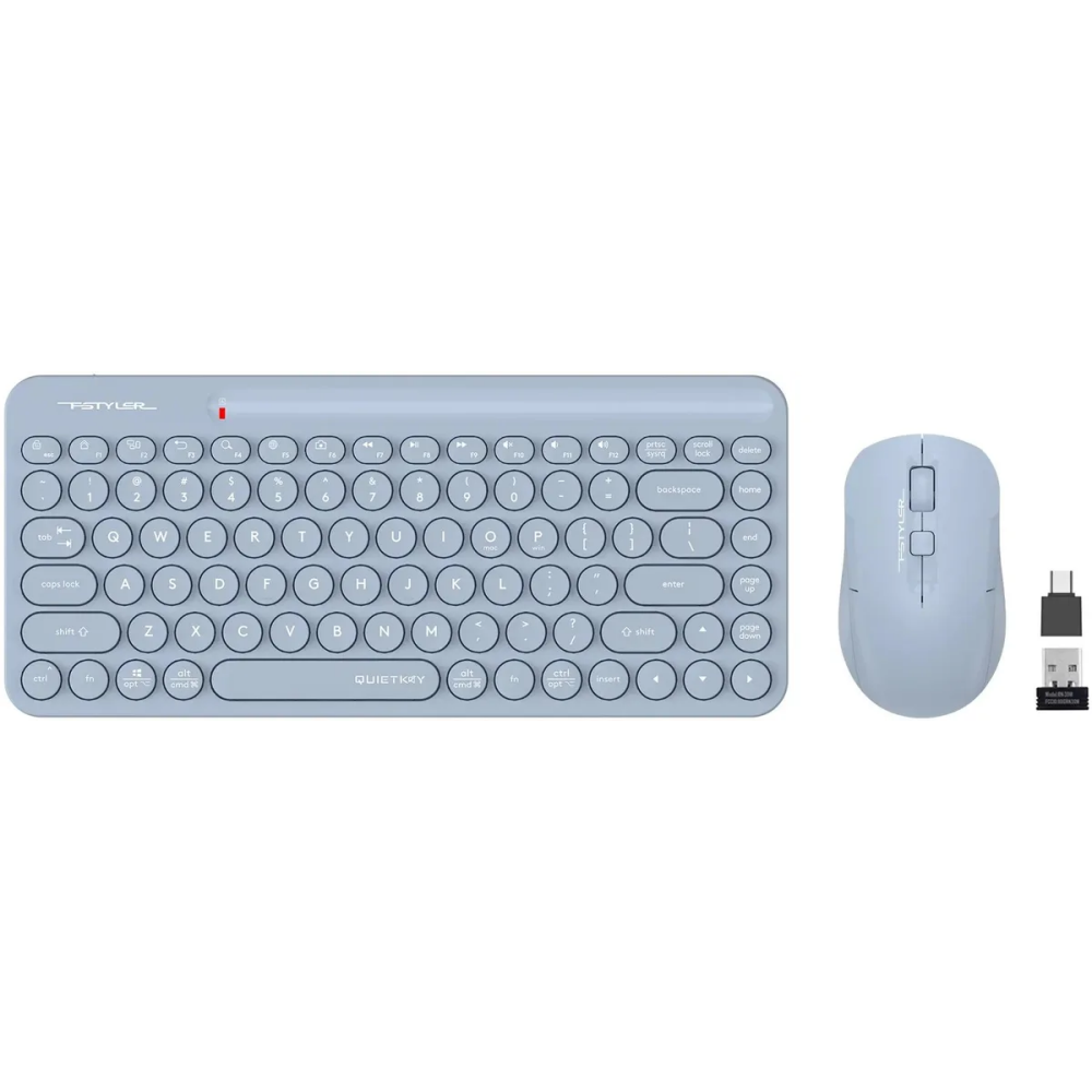 Клавиатура + мышь A4Tech Fstyler FG3200 Air2 Blue - фото 2