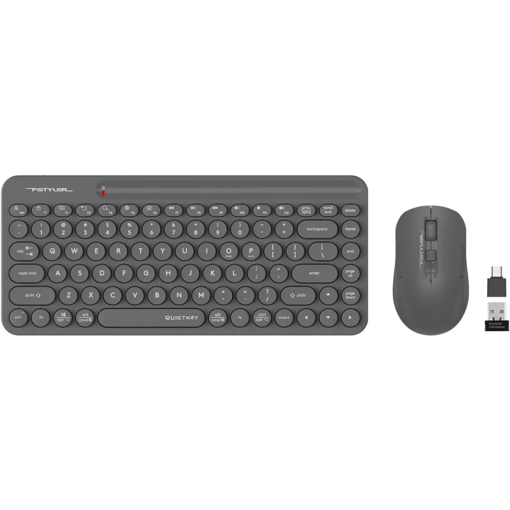 Клавиатура + мышь A4Tech Fstyler FG3200 Air2 Grey - фото 2