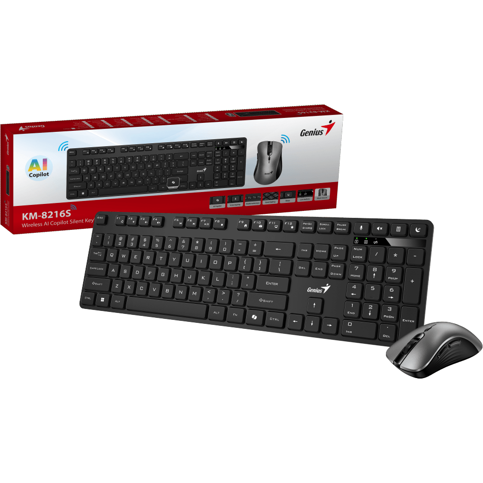 Клавиатура + мышь Genius KM-8216S Black - 31340018402 - фото 4