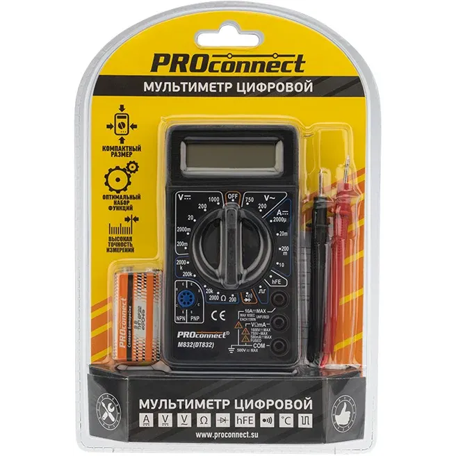 Мультиметр Proconnect M832 (13-3012) - фото 6