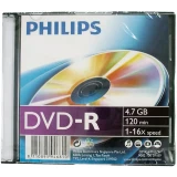 Диск DVD-R Philips 4.7Gb 16x Slim Case (1 шт.) (DM4S6S01F/97)