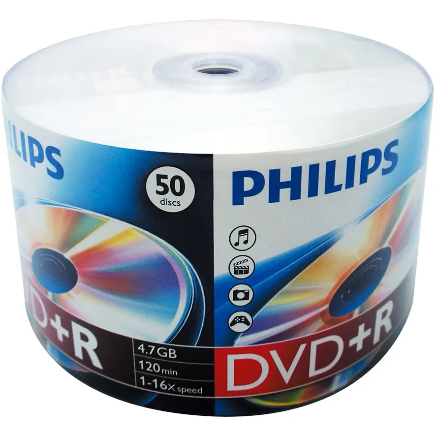 Диск DVD-R Philips 4.7GB 16x Bulk (50 шт.)