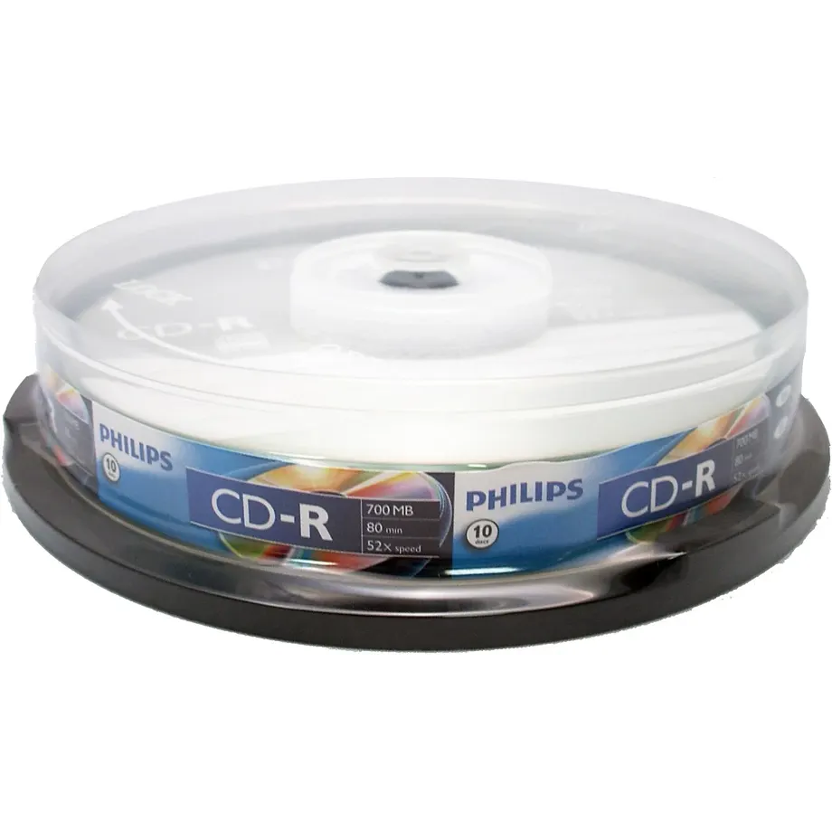 Диск CD-R Philips 700Mb 52x Cake Box (10 шт.) (CR7D5SB10/97)