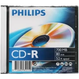 Диск CD-R Philips 700Mb 52x Slim Case (1 шт.) (CR7D5SF01/97)