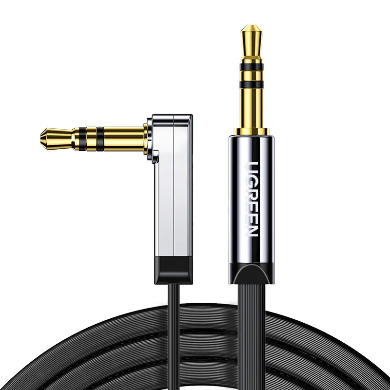Кабель 3.5 Jack (M) - 3.5 Jack (M), 1.5м, UGREEN AV119 Silver/Black - 10598