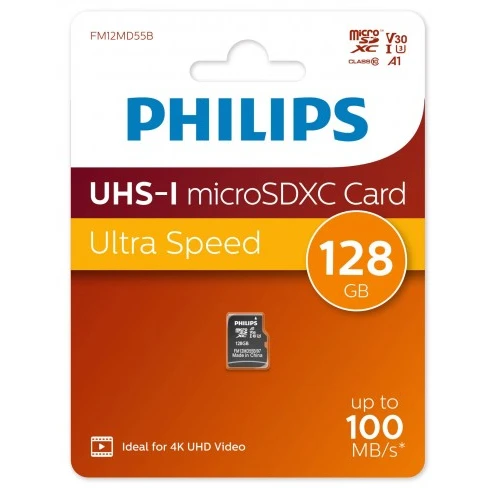 Карта памяти 128Gb MicroSD Philips (FM12MD55B) - FM12MD55B/97