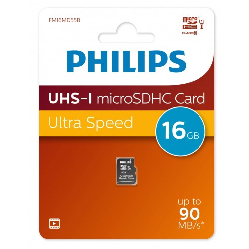 Карта памяти 16GB MicroSD Philips (FM16MD55B)