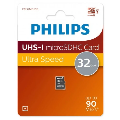 Карта памяти 32Gb MicroSD Philips (FM32MD55B) - FM32MD55B/97