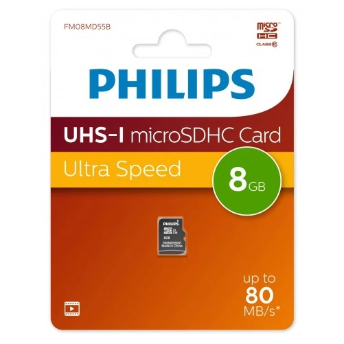 Карта памяти 8Gb MicroSD Philips (FM08MD55B) - FM08MD55B/97